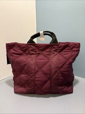 Kedzie Quilted Tote in Plum